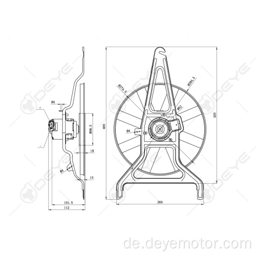 1253.56 1253.50 1254.57 Autokühlerlüfter für PEUGEOT